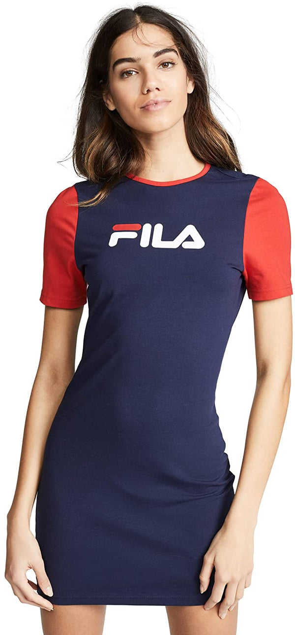 Fila Womens Roslyn Colorblocked T-shirt Dress