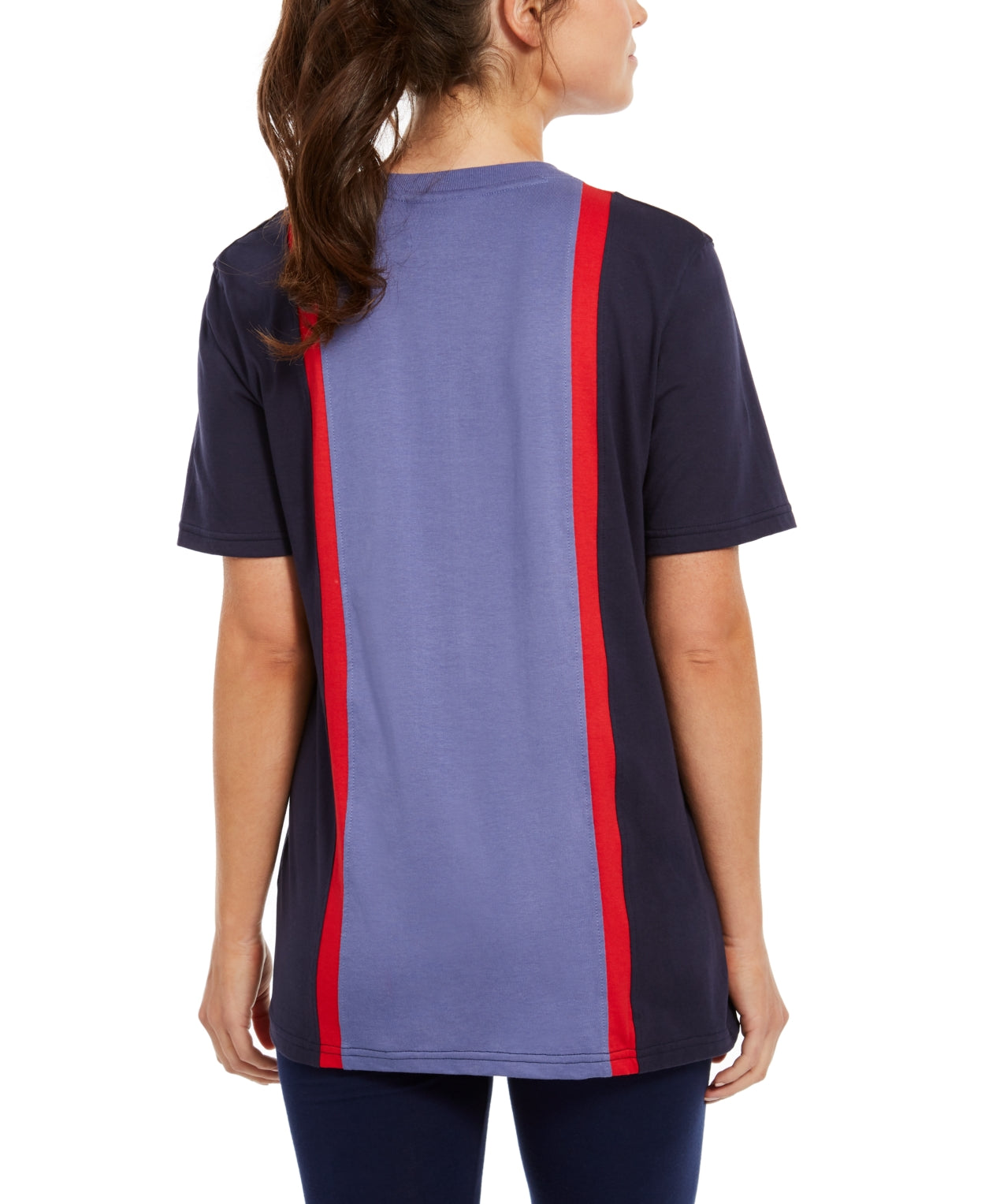 Fila Womens Victoire Cotton Colorblocked T-shirt