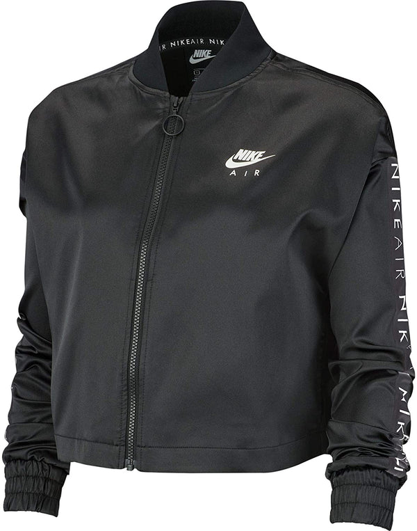 Nike Women's Air Satin Track Jacket (L, Black/White)