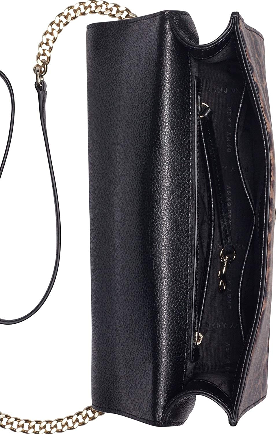 DKNY Womens Elissa Leopard Shoulder Flap Bag