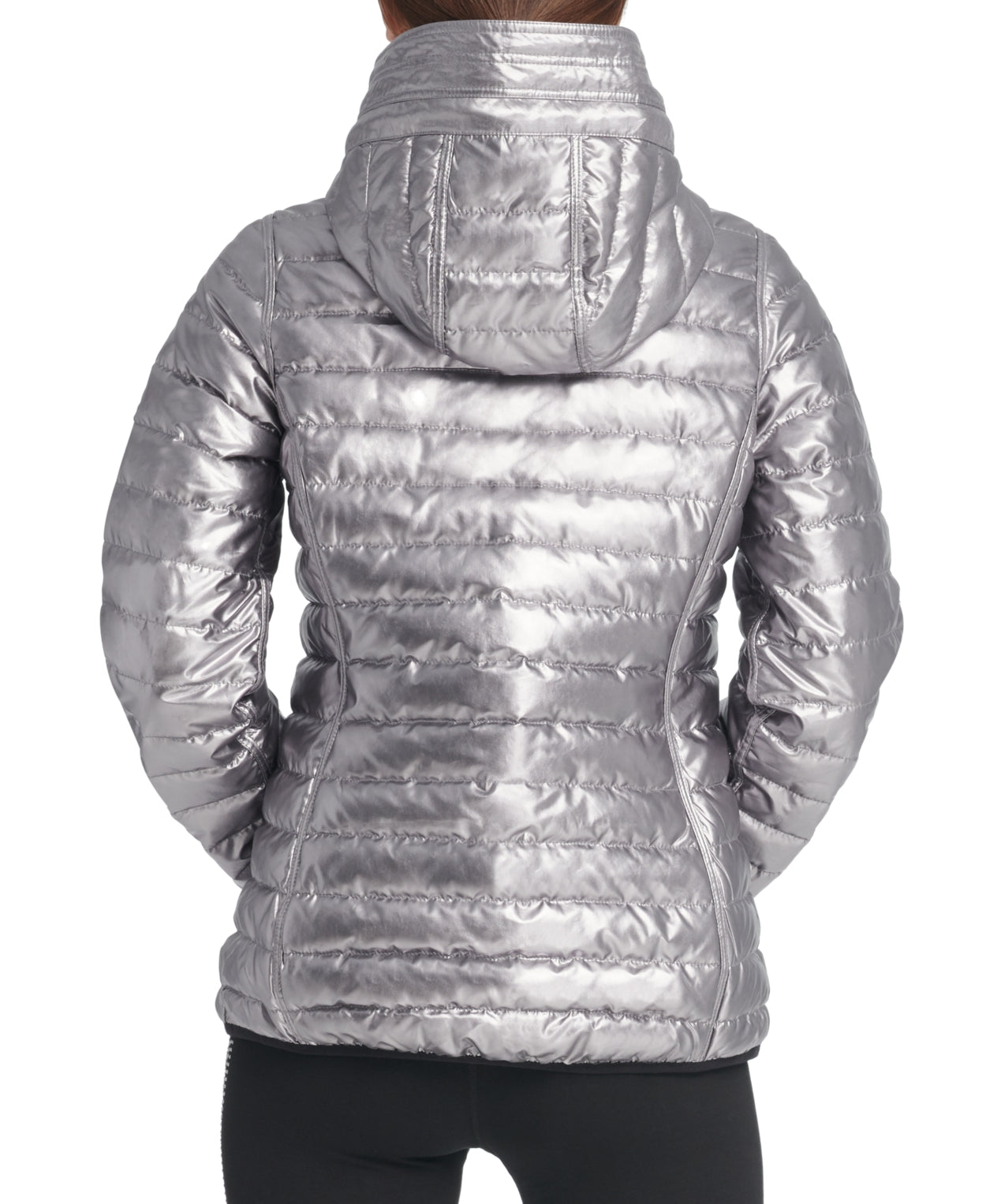 Dkny Womens Reversible Packable Hooded Jacket