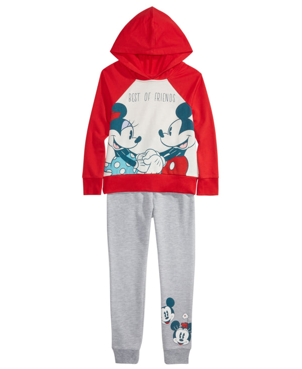 Disney Big Kid Girls Best of Friends Shirt and Pant Hoodie And Jogger Pants Set