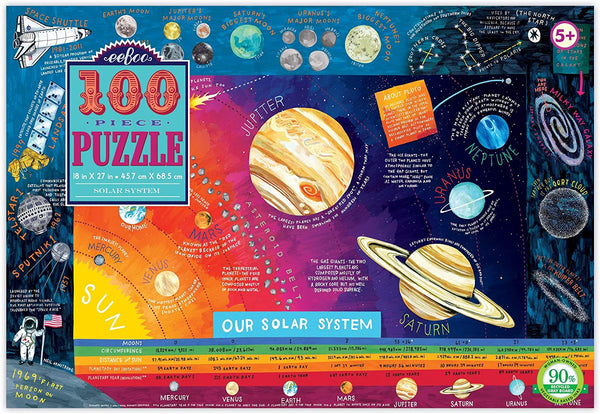 Eeboo Aged 5+ Solar System Puzzle Game 100 Piece Set