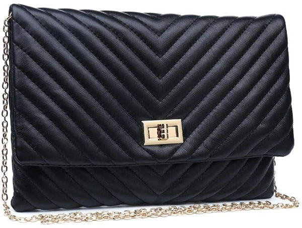 Urban Expressions Womens Victoria Quilted Velvet Clutch