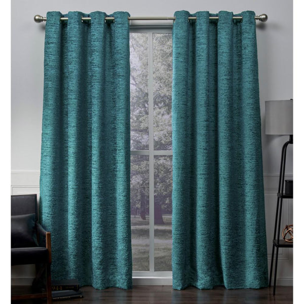 Exclusive Home Curtains Curtains Criss Cross Eyelash Chenille Grommet Top Curtain