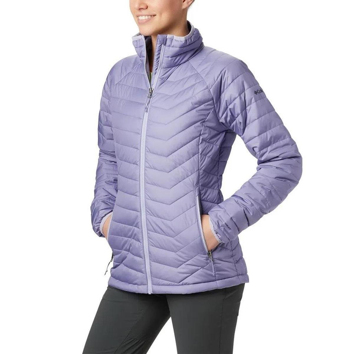Columbia Womens Powder Lite Hooded Winter Jacket, Water repellent, X-Large, Cir