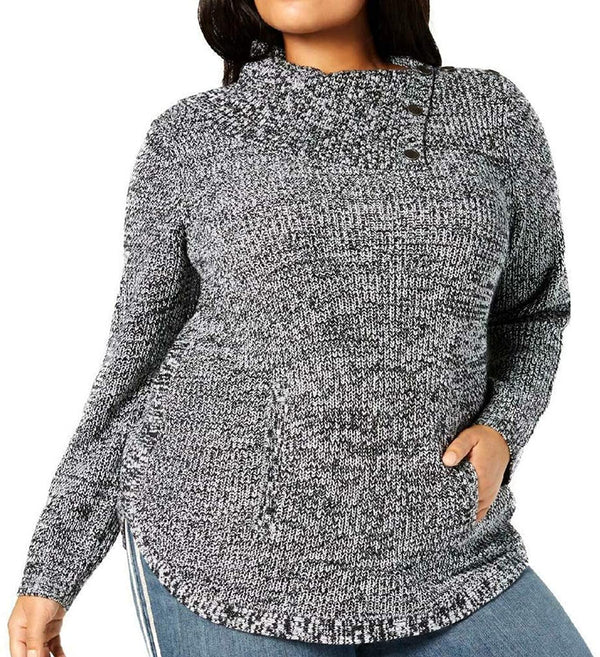 Style & Co. Womens Plus Size Envelope Neck Sweater