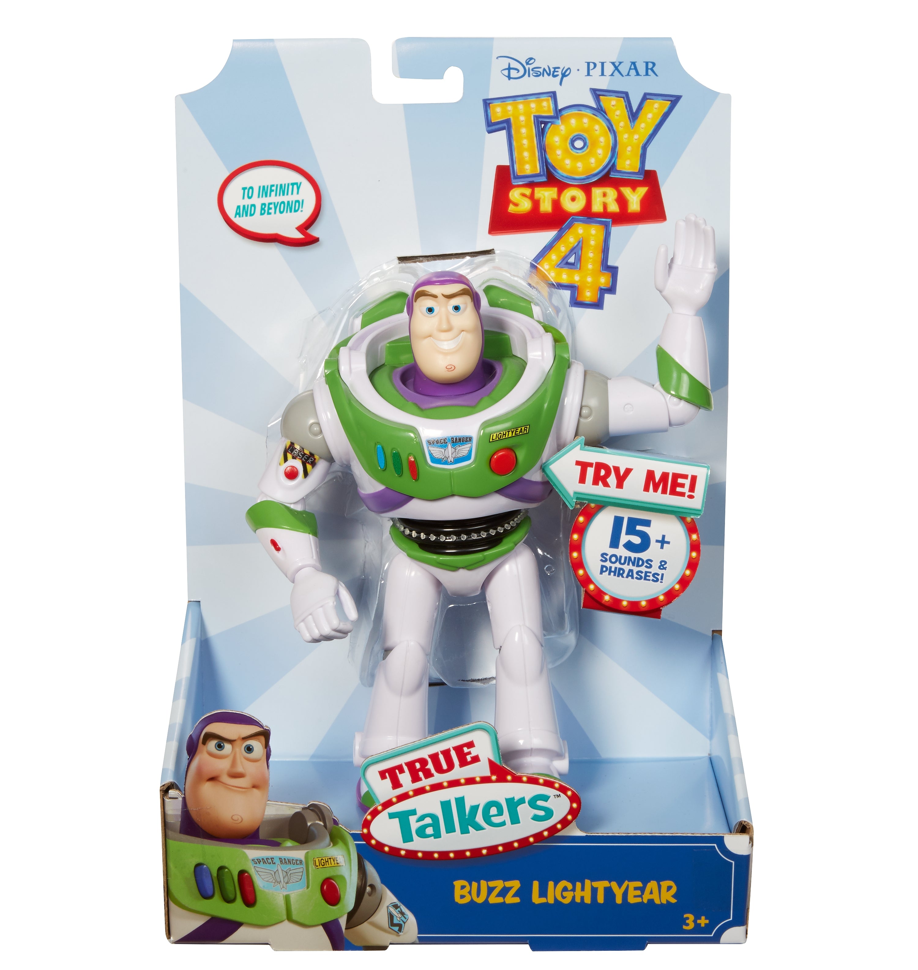 Disney Aged 3 Plus Pixar Toy Story True Talkers Buzz Lightyear Figure Toys
