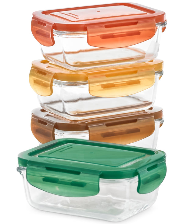 Martha Stewart Collection Classic Glass Food Container Set Of 4