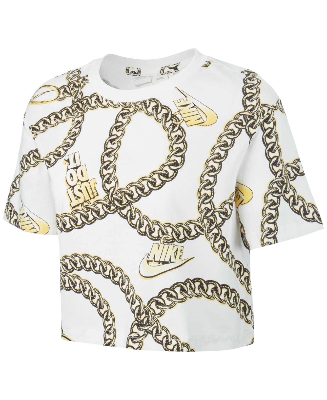 Nike Womens Glam Dunk Cotton Printed Cropped T-shirt