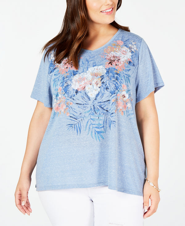 Style & Co Womens Plus Size Graphic T-Shirt