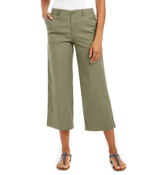 Style & Co Womens Wide Leg Cropped Pants