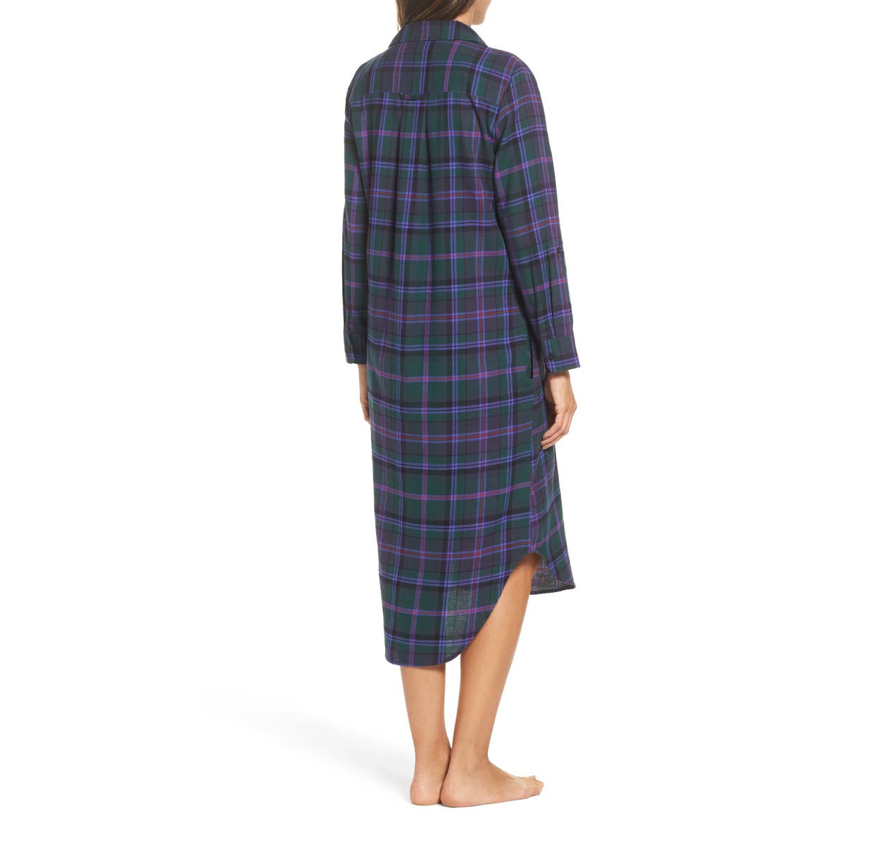 Lauren Ralph Lauren Womens Plaid Flannel Sleepshirt