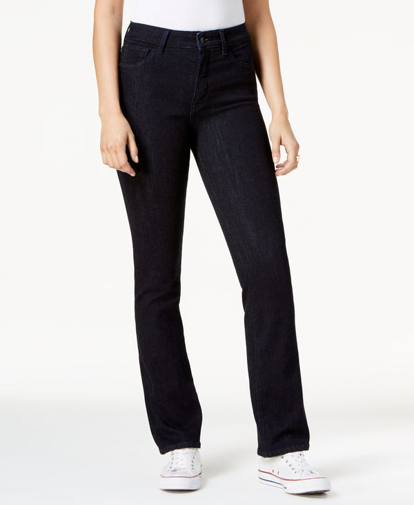 M1858 Womens High Rise Mini Bootcut Jeans