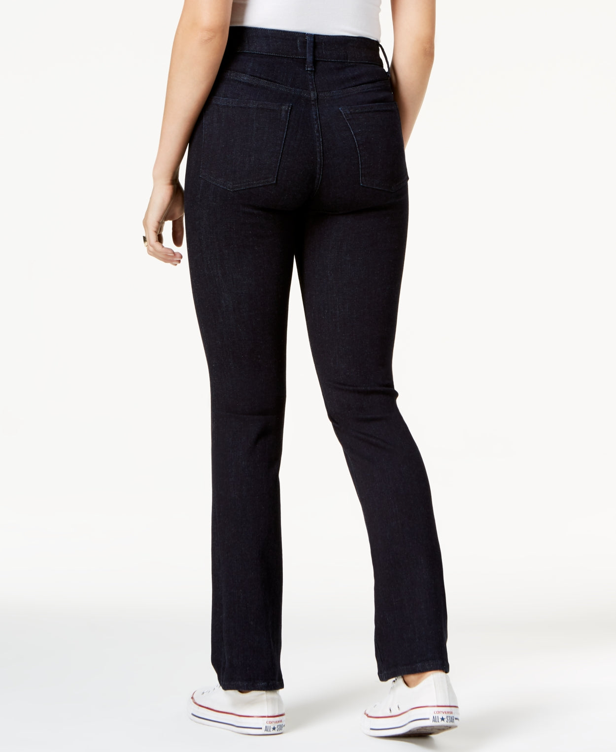 M1858 Womens High Rise Mini Bootcut Jeans