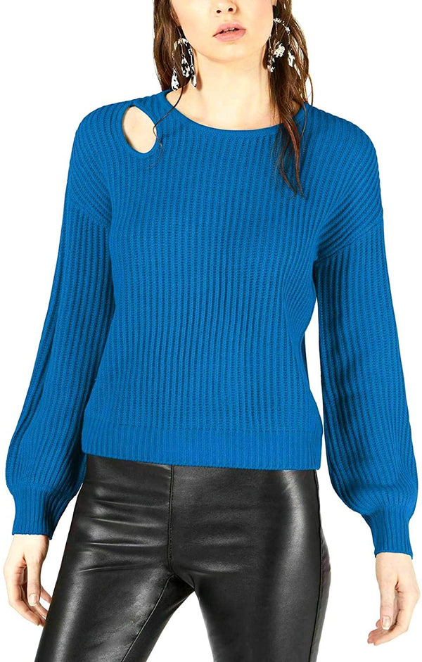 bar III Womens Balloon Sleeve Pullover Sweater