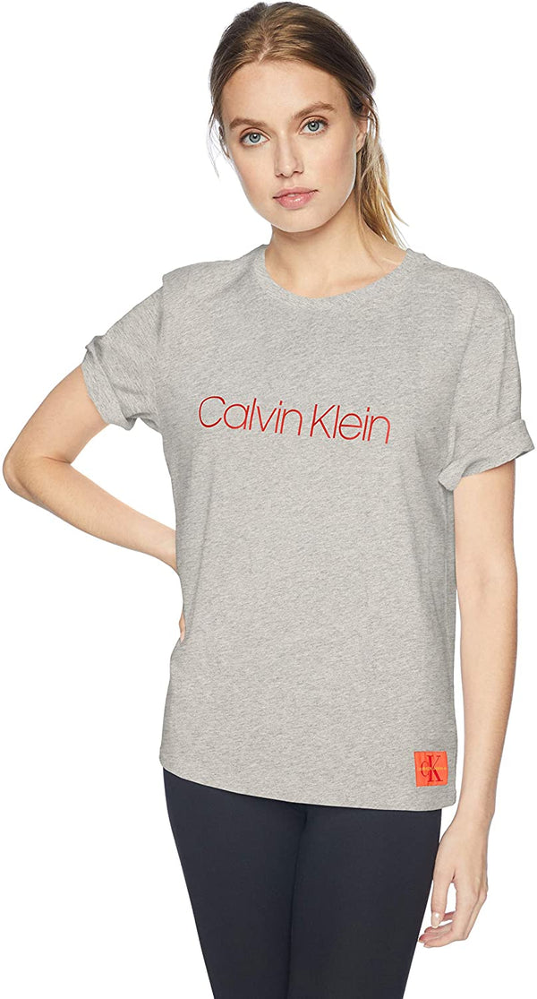 Calvin Klein Womens Monogram Lounge Short Sleeve Crew Tee