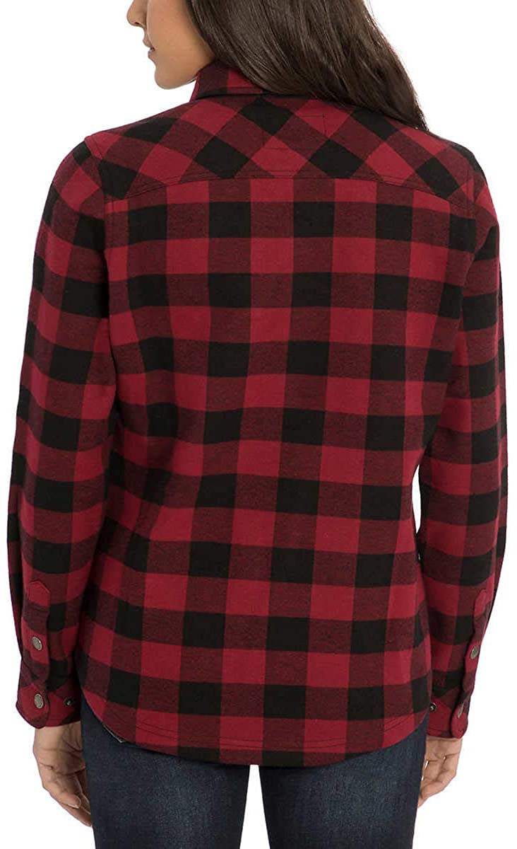 Orvis Womens Fleeced Lined Flannel Pinnacle Shirt Jacket