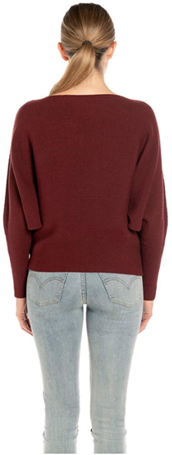 Joan Vass Womens Dolman Style Long Sleeve Sweater