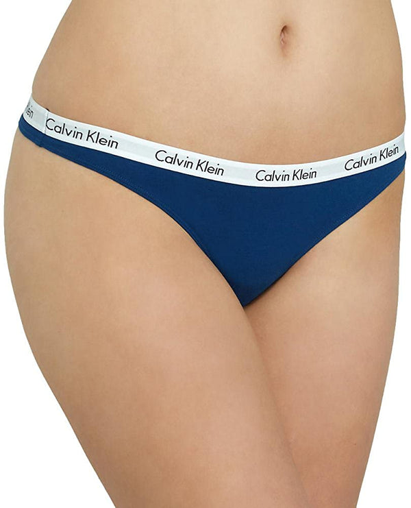 Calvin Klein Womens Carousel Logo Cotton 3 Pack Thong