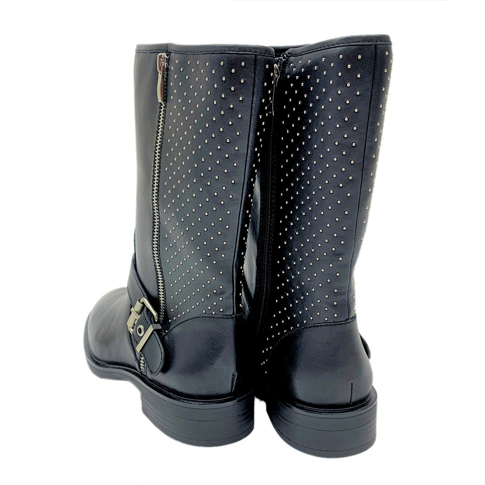 Steve Madden Womens Zain Studded Leather Boot