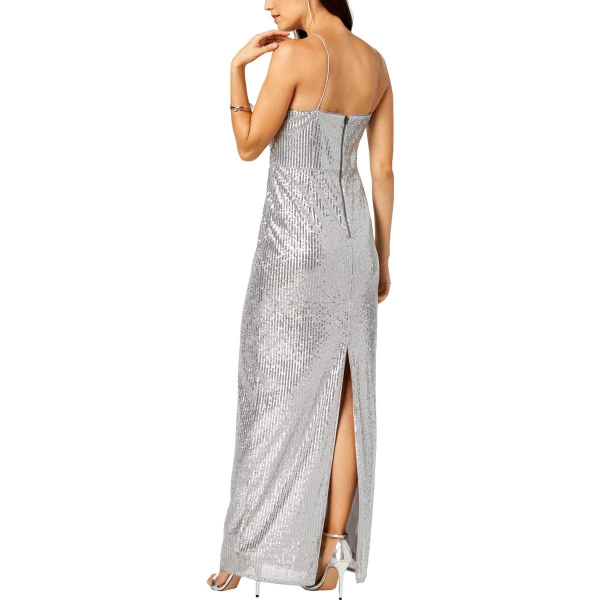 Adrianna Papell Womens Sequin Cutaway Gown