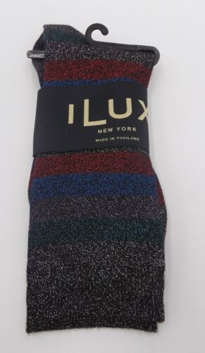 Ilux Womens Shimmer Stripes Socks
