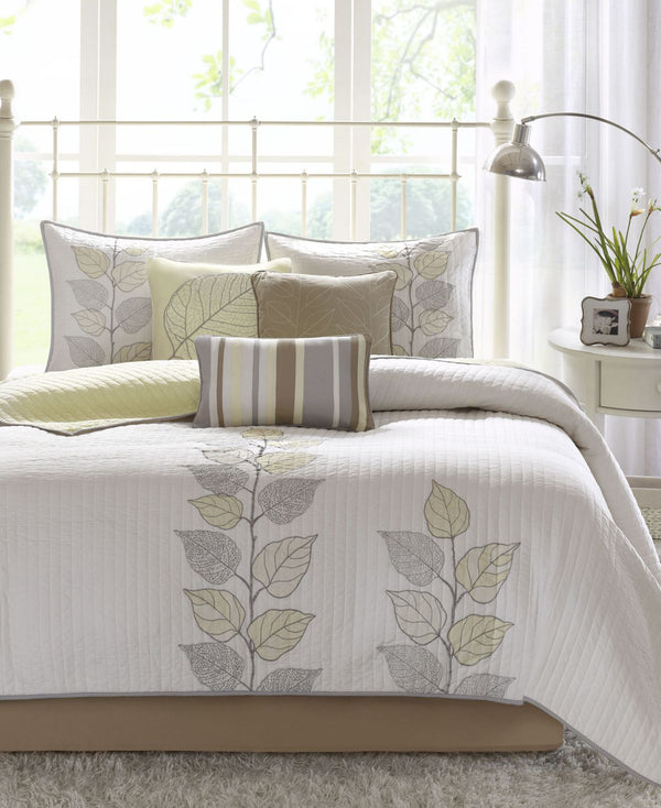 Madison Park Caelie Quilted 6-Pieces Coverlet Set, King,King