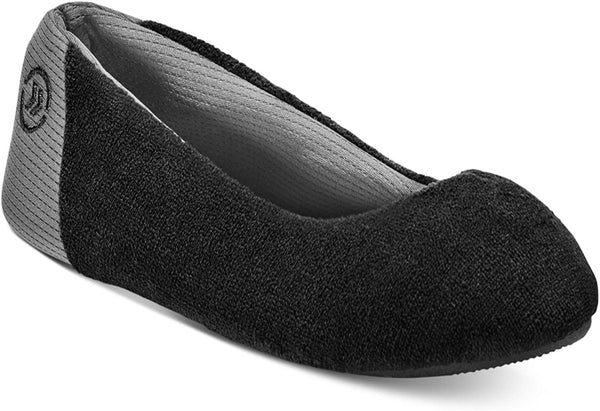 isotoner Womens Terry Smart Dri Ballet Slippers With Memory Foam
