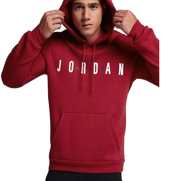 Jordan Mens Flight Fleece Logo Pullover Hoodie