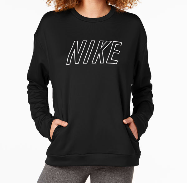 Nike Womens Therma Fleece Logo Training Sweatshirt