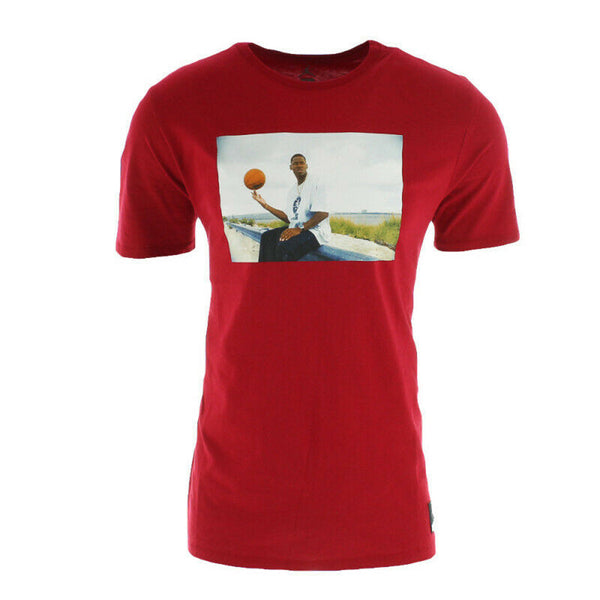 Jordan Mens Sportswear 13 He Got Game Jesus T-Shirt,Red,Small