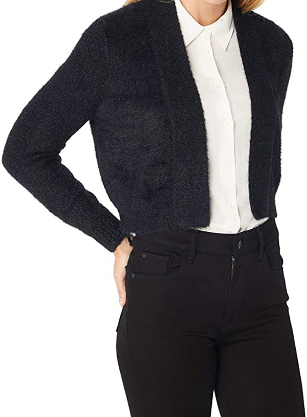 Calvin Klein Womens Open Front Cropped Cardigan