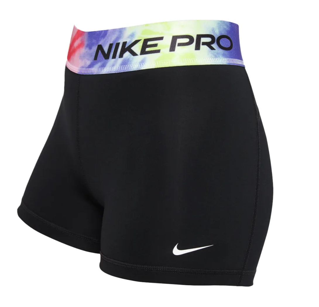Nike Womens Tie-Dye Waist Pro 3 Shorts