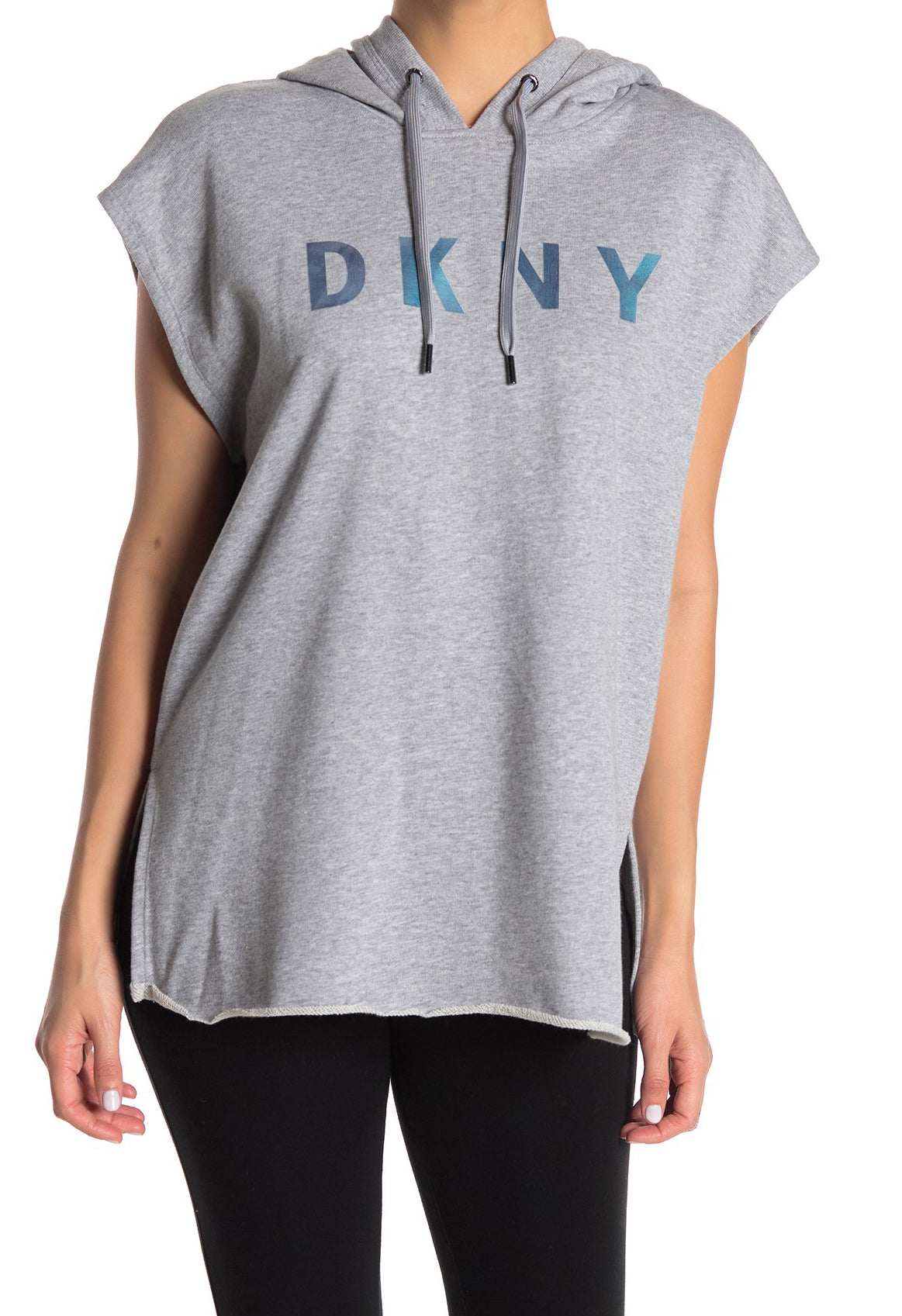 DKNY Womens Sleeveless Oversized Sweatshirt