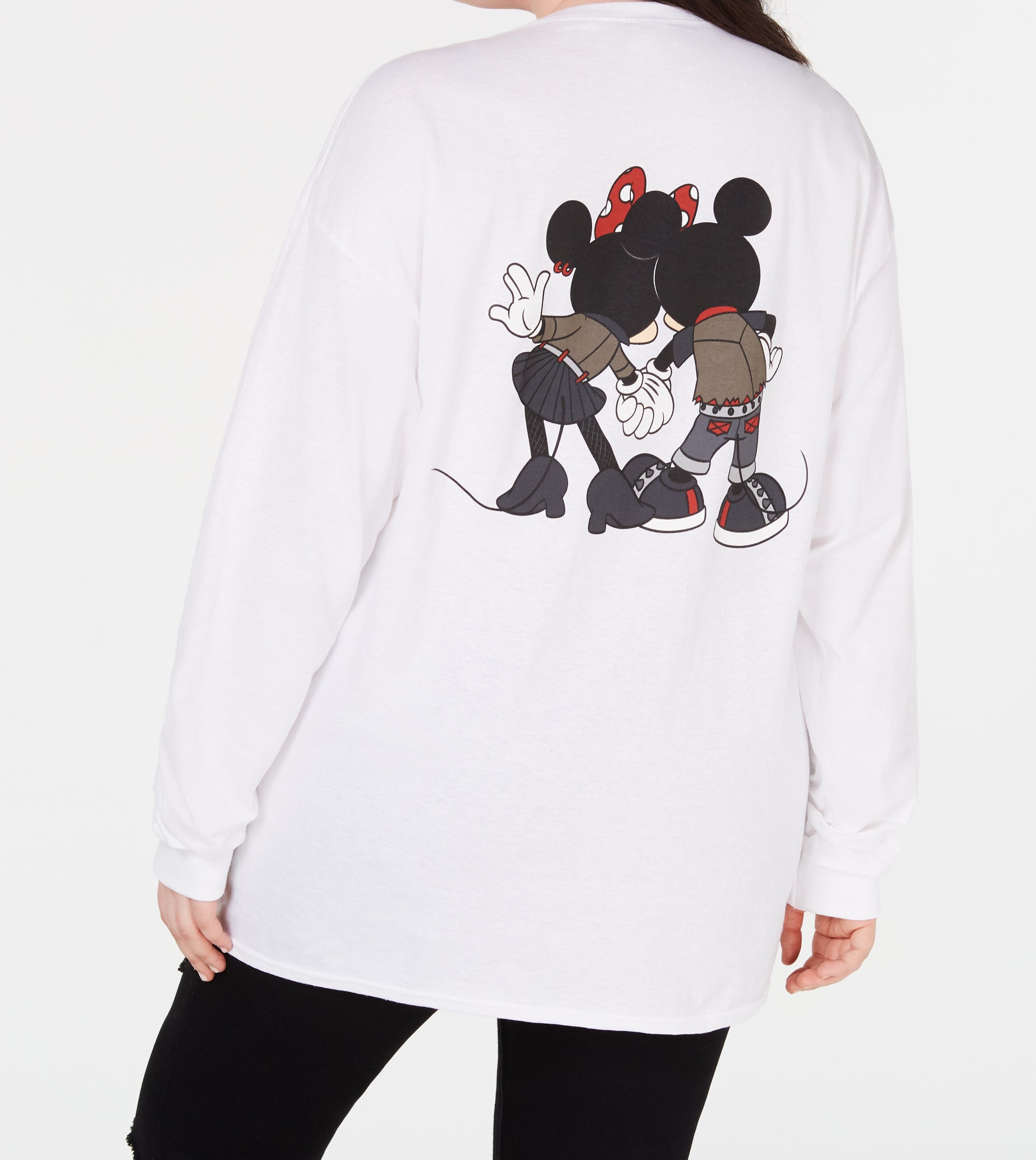 Mighty Fine Womens Plus Size Cotton Mickey And Minnie T-Shirt