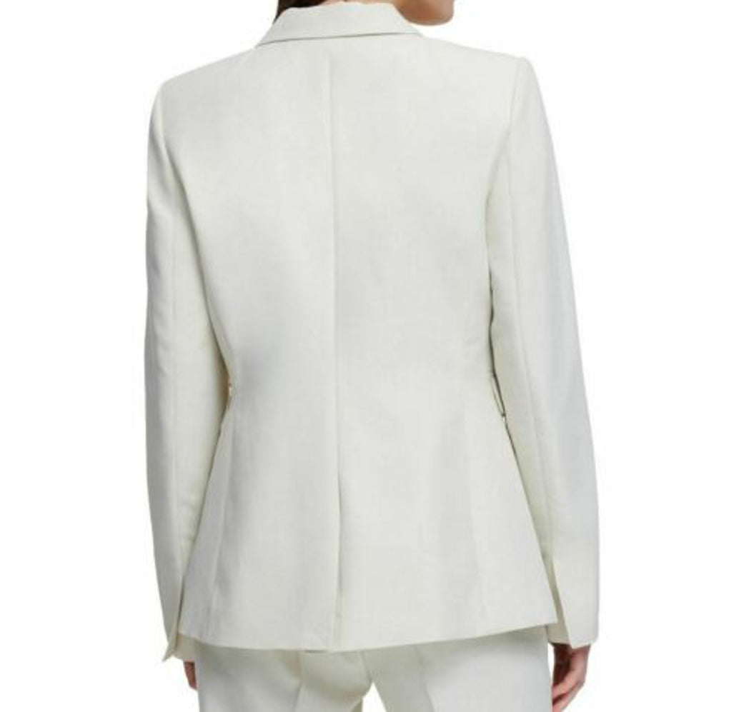 DKNY Womens Button Seam Front Blazer