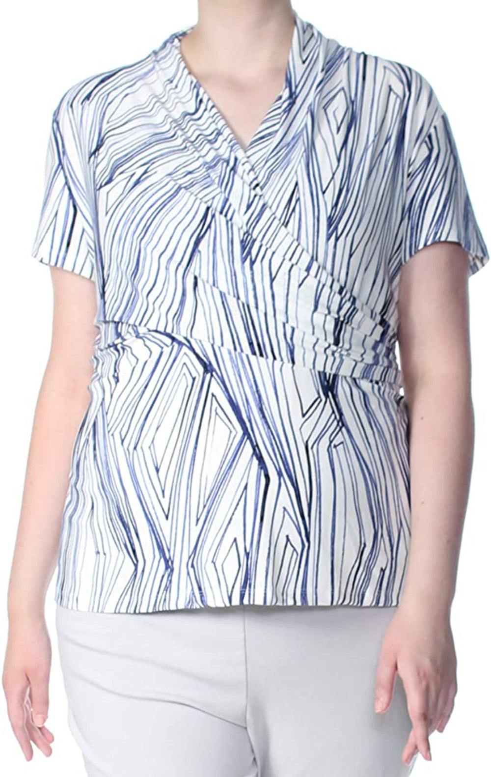 DKNY Womens Ruched Top