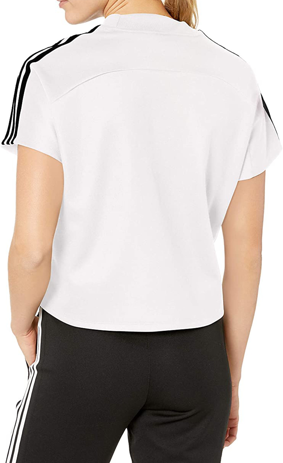 adidas Womens Three stripe Cropped T-Shirt