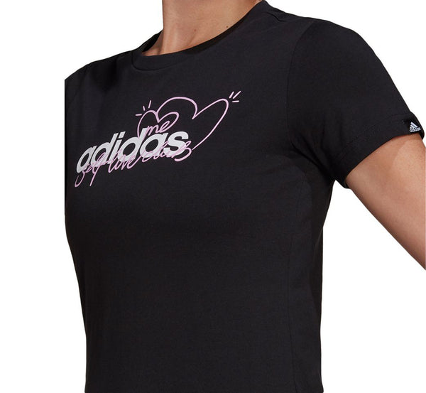 adidas Womens Printed Logo T-Shirt