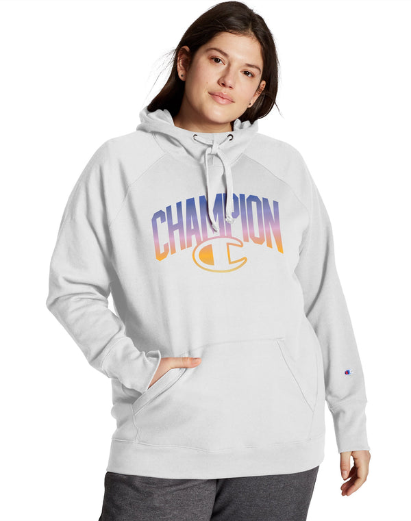 Champion Womens Plus Size Powerblend Ombre Graphic Hoodie