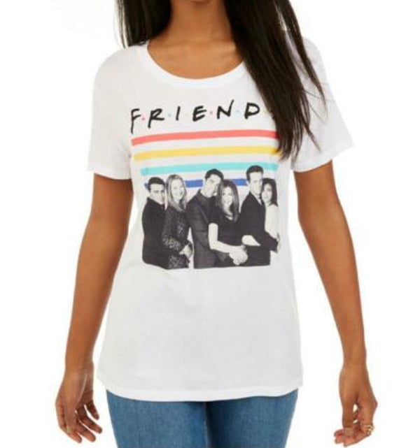 Love Tribe Juniors Friends Rainbow Graphic T-Shirt
