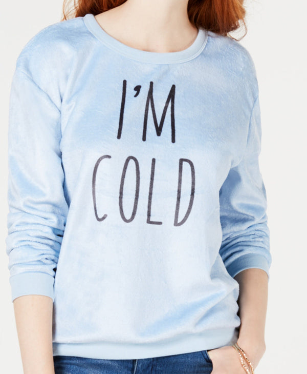 Love Tribe Juniors I Am Cold Fuzzy Graphic Sweatshirt