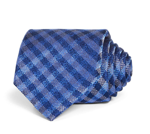 allbrand365 Textured Gingham Silk Classic Tie