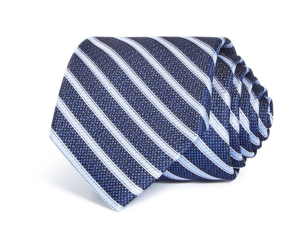 allbrand365 Textured Stripe Silk Classic Tie