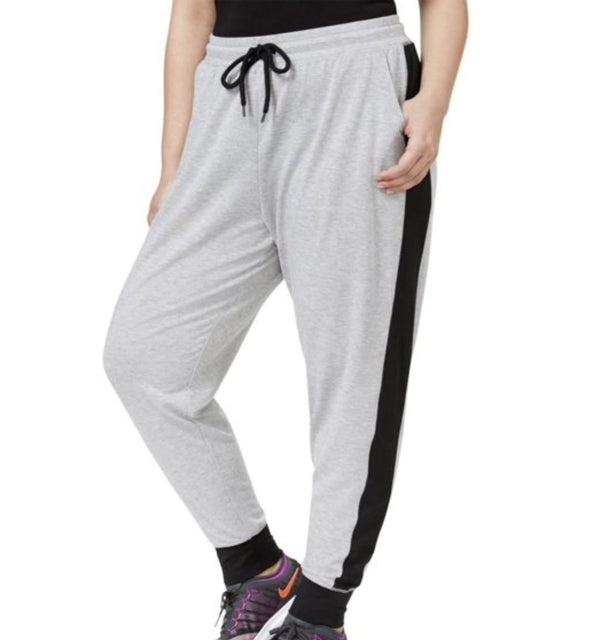 Material Girl Juniors Plus Size Striped Jogger Sweatpants