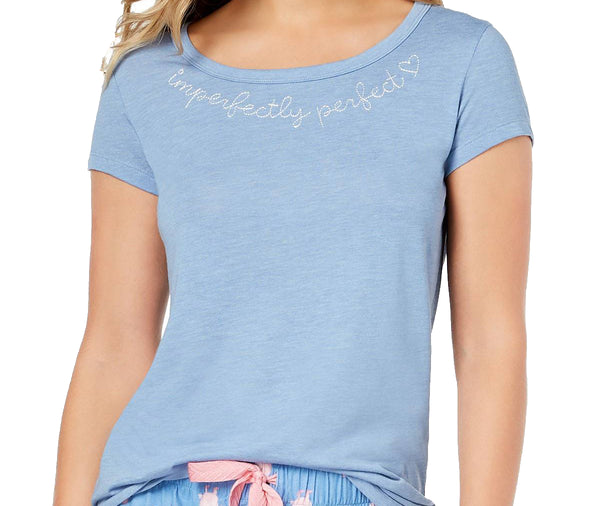 Jenni by Jennifer Moore Womens Imperfectly Perfect Embroidered Tee