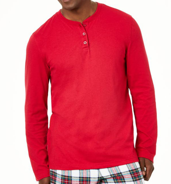 Family Pajamas Mens Mix It Stewart Long Sleeve Top