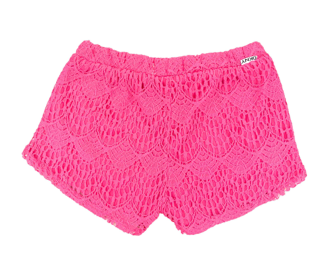 DKNY Girls Shorts with Waistband Drawstring Beautiful Crochet Lace