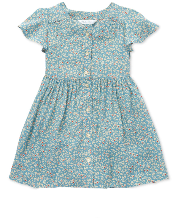 Polo Ralph Lauren Infant Girls Shirred Floral Print Dress